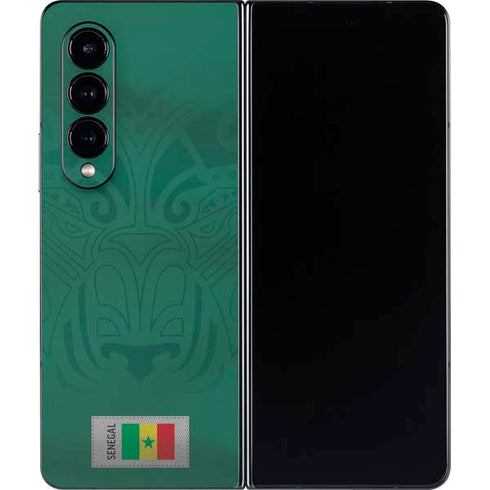 Senegal Soccer Flag Galaxy Z Fold4 5G Skin